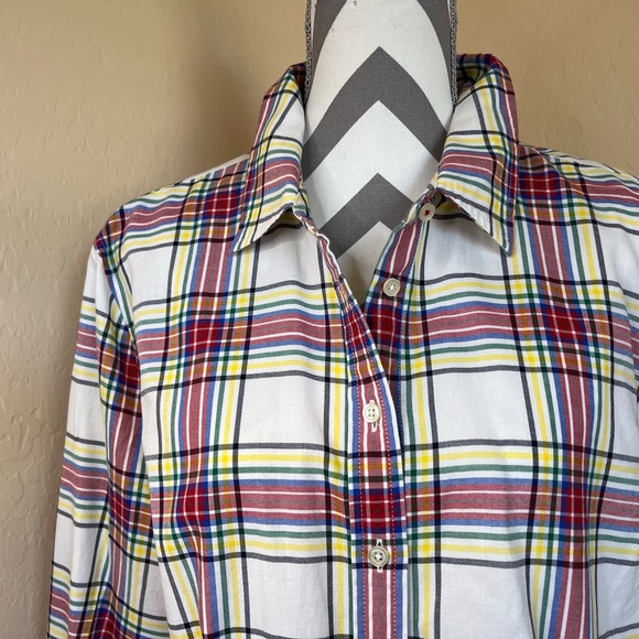 Talbots Plaid Button Down Shirt - Picture 3 of 7